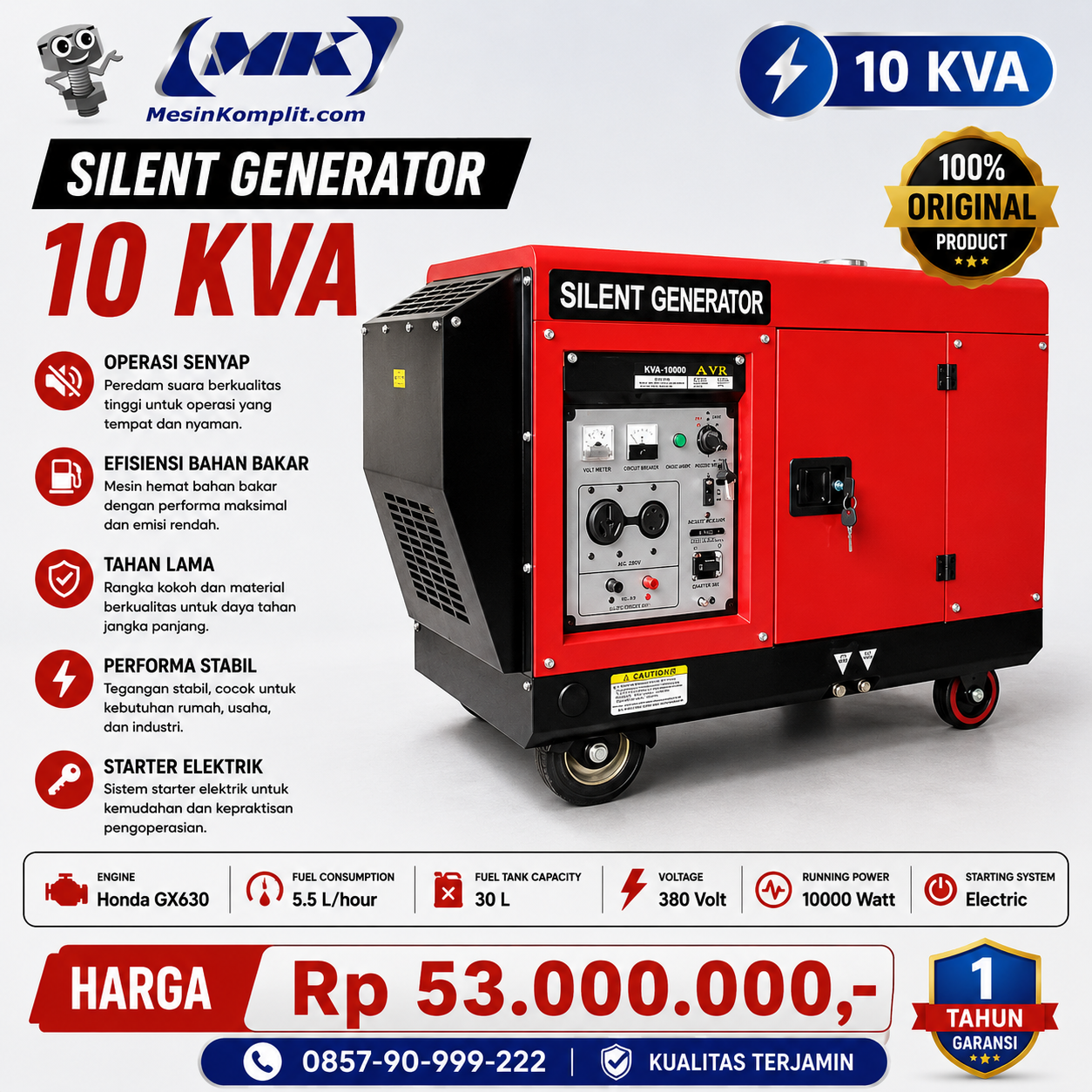 Genset Bensin 10kva (GEN-...